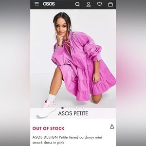 ASOS petite pink smock dress - size 4!